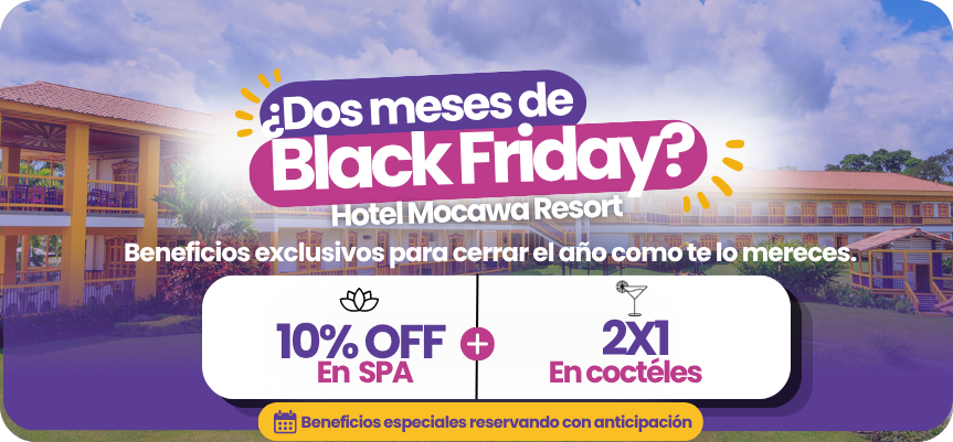 Dos meses de Black Friday en Hotel Mocawa Resort: 10% OFF en spa y 2x1 en cocteles